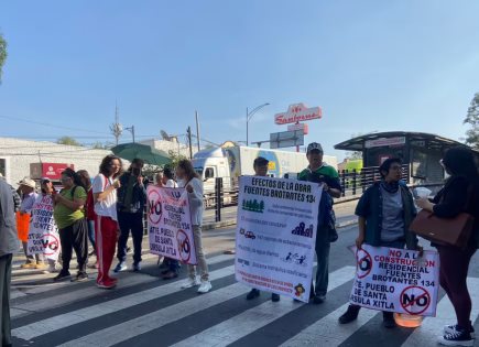 Protesta en Tlalpan por Proyecto Residencial Fuentes Brotantes