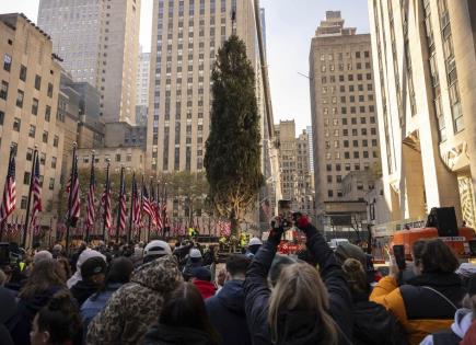 Llegada del Árbol de Navidad Rockefeller Center a Nueva York