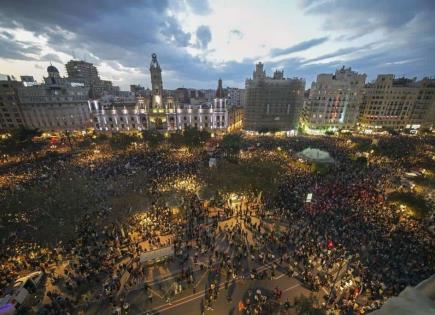 Protesta masiva en Valencia por gestión de inundaciones