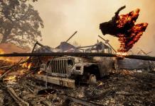 Control del incendio forestal en el sur de California