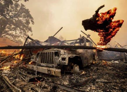 Control del incendio forestal en el sur de California