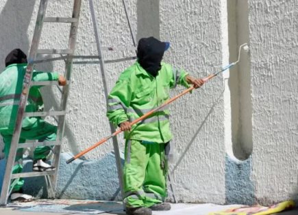 Restauración y limpieza en el Foro Lindbergh de la CDMX