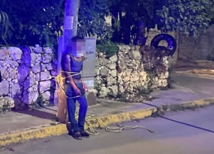 Vecinos de Tizimín capturan a presunto ladrón