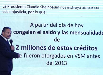 Congelará el Infonavit 2 millones de créditos