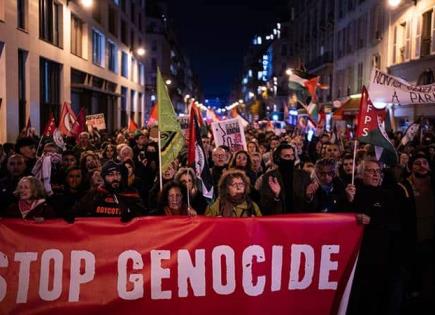 Protestan cientos en París en contra de apoyo a Israel