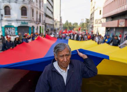 Protesta en Quito contra el gobierno de Daniel Noboa por crisis energética