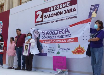 Protesta y exigencia de justicia por desaparición en Oaxaca