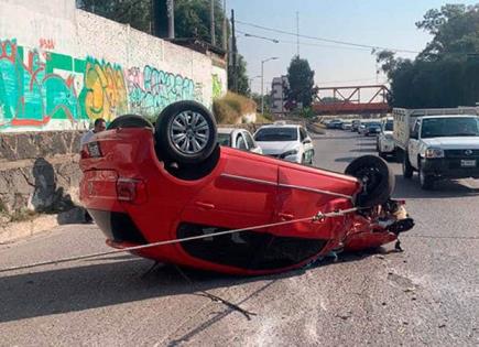 Fuerte accidente en río Santiago