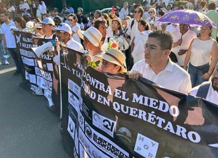 Marchan en Qro.; exigen seguridad