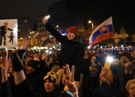 Protesta en Eslovaquia contra gobierno de Robert Fico