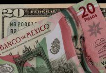 Dólar sube a 20.83 al mayoreo y 21.34 al menudeo