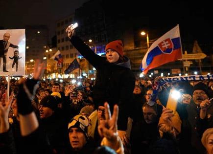 Protesta en Eslovaquia contra gobierno