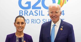 Reunión entre Claudia Sheinbaum y Joe Biden en la Cumbre del G20