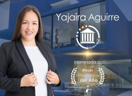 Yajaira Aguirre CEO de Roma Real fue nominada mujer inmobiliaria del año, en el 10° foro inmobiliario de AMPI 2024