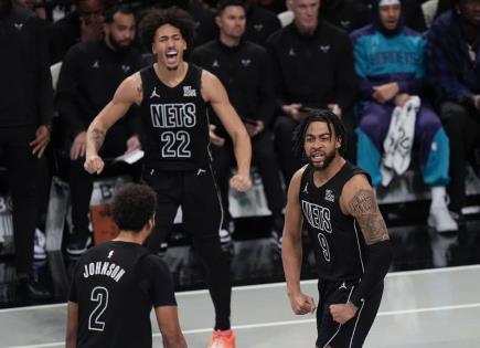 Triunfo de los Nets de Brooklyn sobre los Hornets de Charlotte en partido de baloncesto