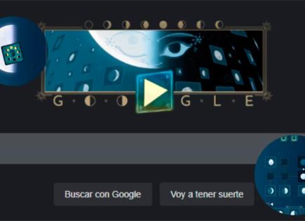 El doodle interactivo de Google sobre el último cuarto lunar