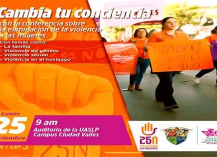 Ofrecerán conferencia de violencia contra mujer