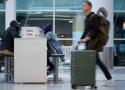 Huelga de trabajadores en aeropuerto de Carolina del Norte