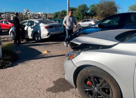 Sólo daños materiales, deja percance vial