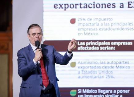 México advierte de la pérdida de 400 mil empleos en EEUU por los aranceles de Trump