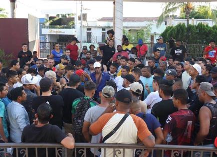 Caravana de migrantes desde Tapachula hacia Estados Unidos