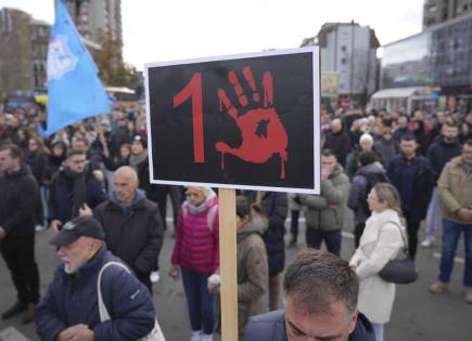 Manifestaciones en Novi Sad tras tragedia en Serbia