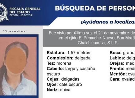 Hallan sin vida a jovencita con ficha de búsqueda en la Huasteca