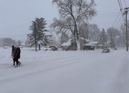 Pronóstico semanal de nieve en la región de los Grandes Lagos