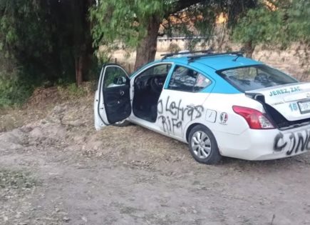 Hallazgo de cuerpo en taxi en Zacatecas