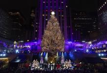 Ceremonia Anual de Encendido del Árbol de Navidad en Rockefeller Center de Nueva York