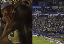 Emotiva propuesta de matrimonio en el Clásico Joven entre América y Cruz Azul