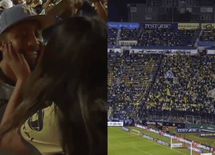 Emotiva propuesta de matrimonio en el Clásico Joven entre América y Cruz Azul