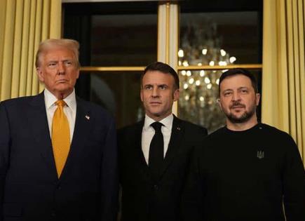 Macron, Trump y Zelensky dialogan en París