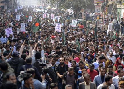 Protesta del Partido Nacionalista de Bangladesh en India