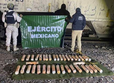 Hallazgo de droga en tubos de PVC en vagón ferroviario