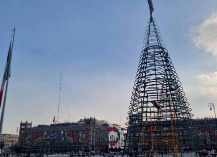 Preparativos y actividades navideñas en el Zócalo de la CDMX