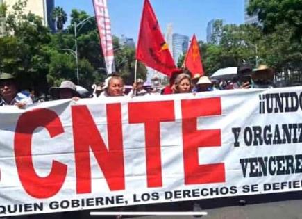 Reunión entre CNTE y Claudia Sheinbaum en Palacio Nacional