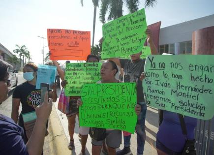 Familias de desaparecidos protestan ante el Consejo de Seguridad de Sheinbaum en México