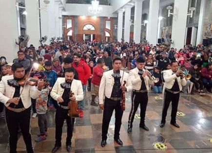 Sin multitudes, las mañanitas a la Virgen de Guadalupe