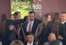 Belinda asiste a comida tras rendición de protesta de Armenta Belinda asiste a comida tras rendición de protesta de Armenta