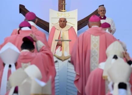 Cumpleaños del papa Francisco en avión papal