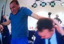 Eufórico festejo de Cuauhtémoc Blanco a David Faitelson en la final de América