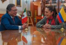 Encuentro entre Claudia Sheinbaum y Gustavo Petro en México