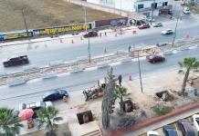 Puente peatonal en carretera a Rioverde, a principios de 2025