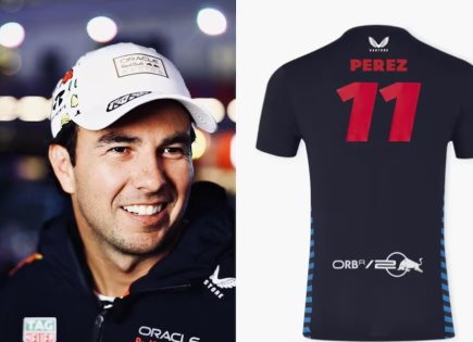 Tienda de Checo Pérez remata productos de Red Bull