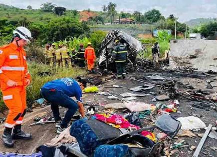 Choque en Brasil deja 38 muertos