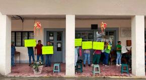 Continúa protesta de exburócratas de Tamuín