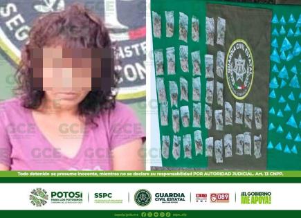 Detienen a mujer por venta de droga en Ciudad Valles