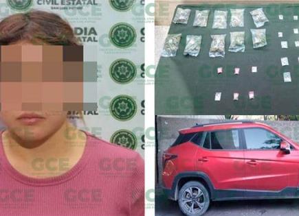 Cae vendedora de droga en Ahualulco