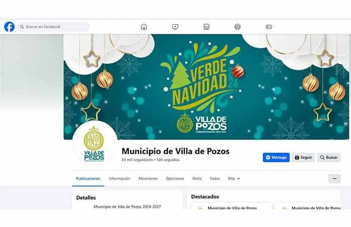 Web oficial de Pozos sigue inactiva.
